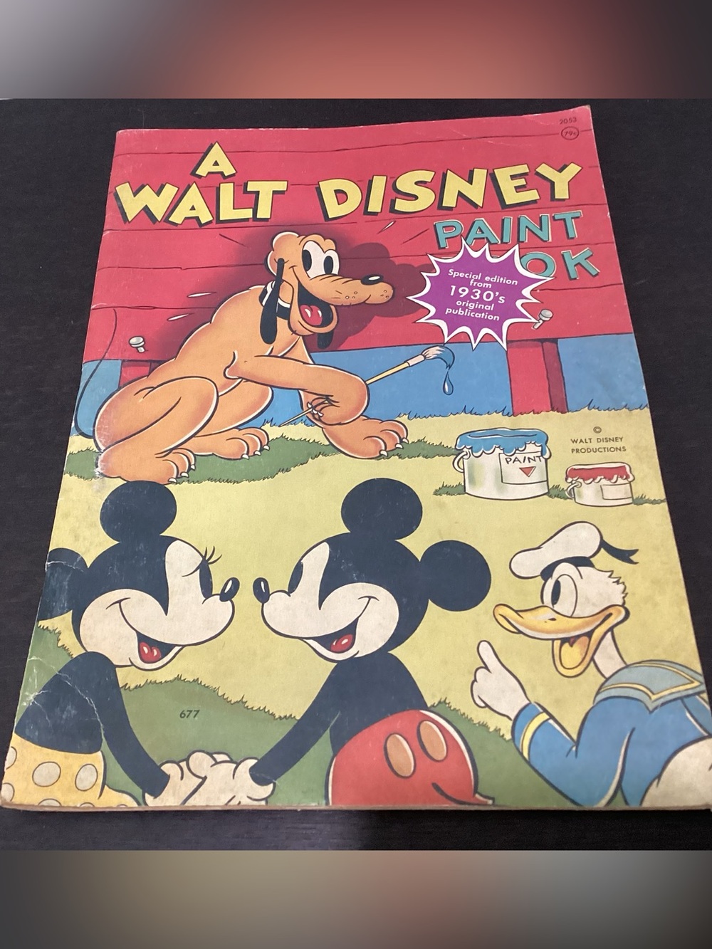 Vtg. A Walt Disney PAINTBOOK original cost 79 cents. Minimal watercolor paint